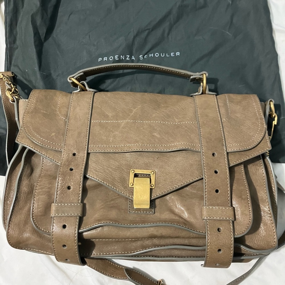 Proenza Schouler Taupe Leather Medium PS1 bag